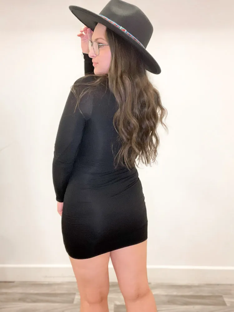 Sending Love Mini Dress in Black