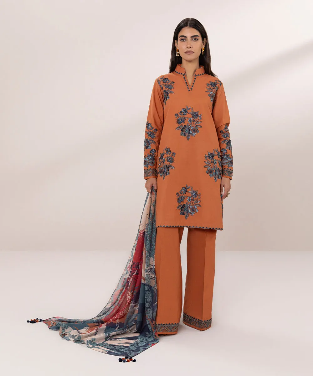 3 Piece - Embroidered Lawn Suit