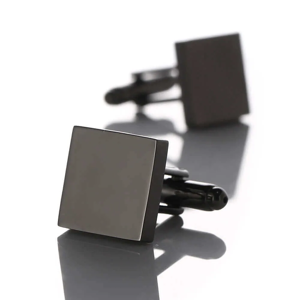 Simple Square Business Metal Cufflinks Men's Cuffs