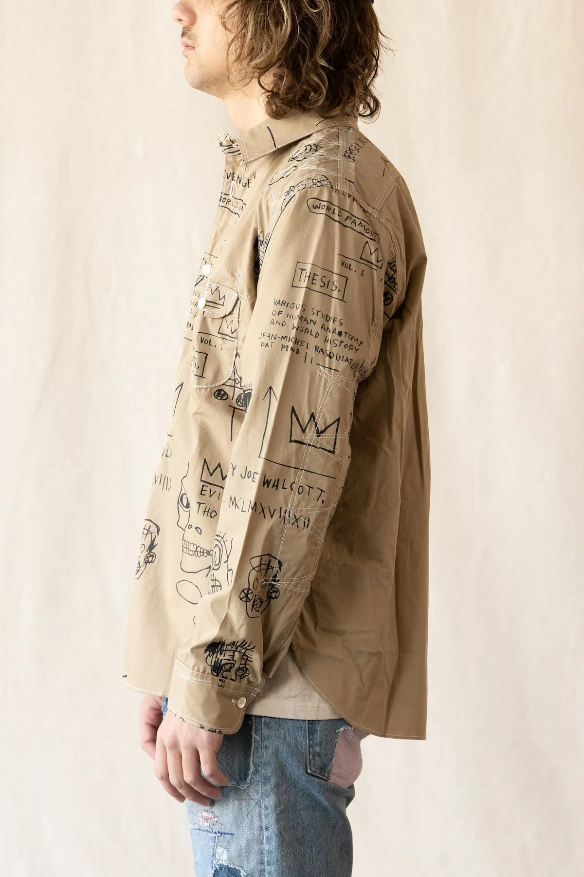 Basquiat Shirt - Beige/Black