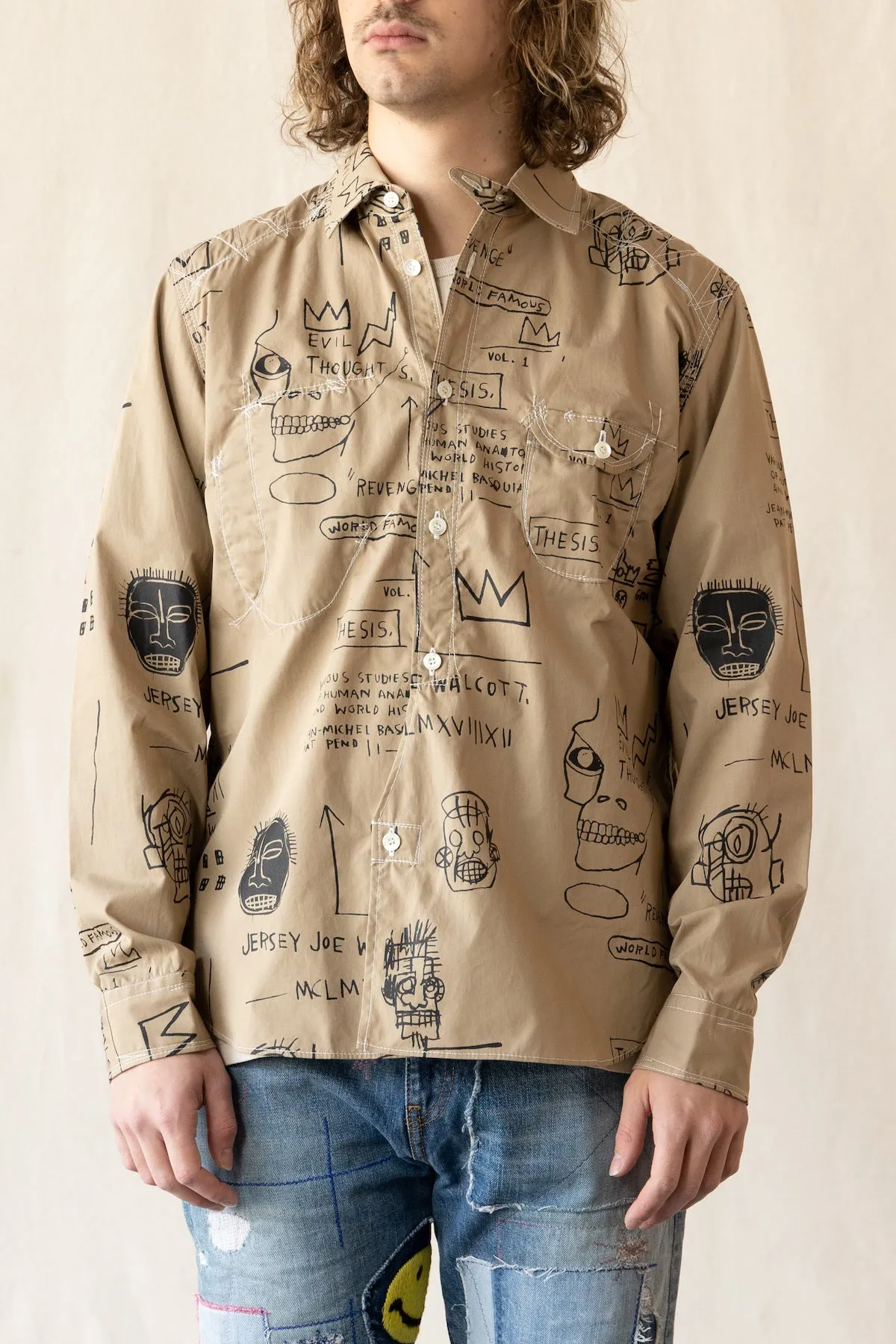 Basquiat Shirt - Beige/Black