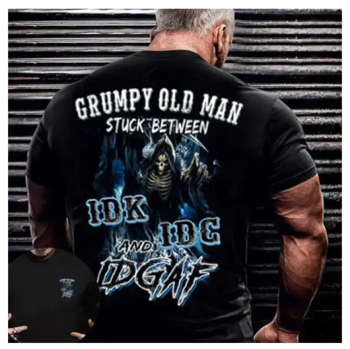 Grumpy Old Man IDGAF T-Shirt: Fashion-Forward Comfort!