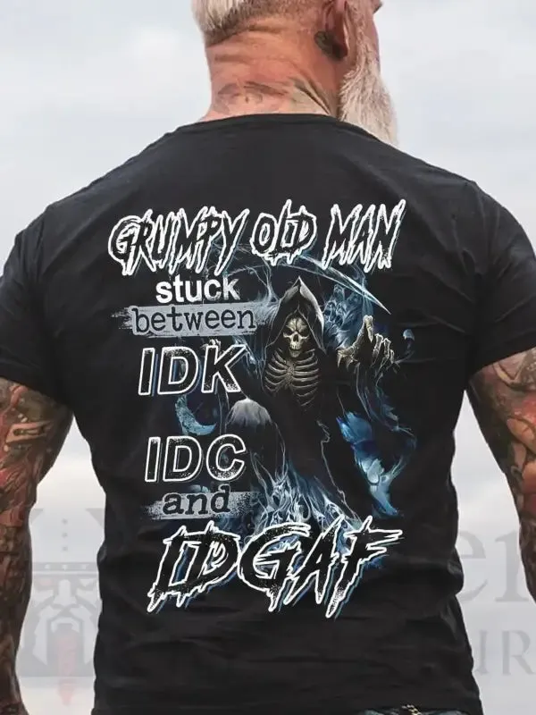 Grumpy Old Man IDGAF T-Shirt: Fashion-Forward Comfort!