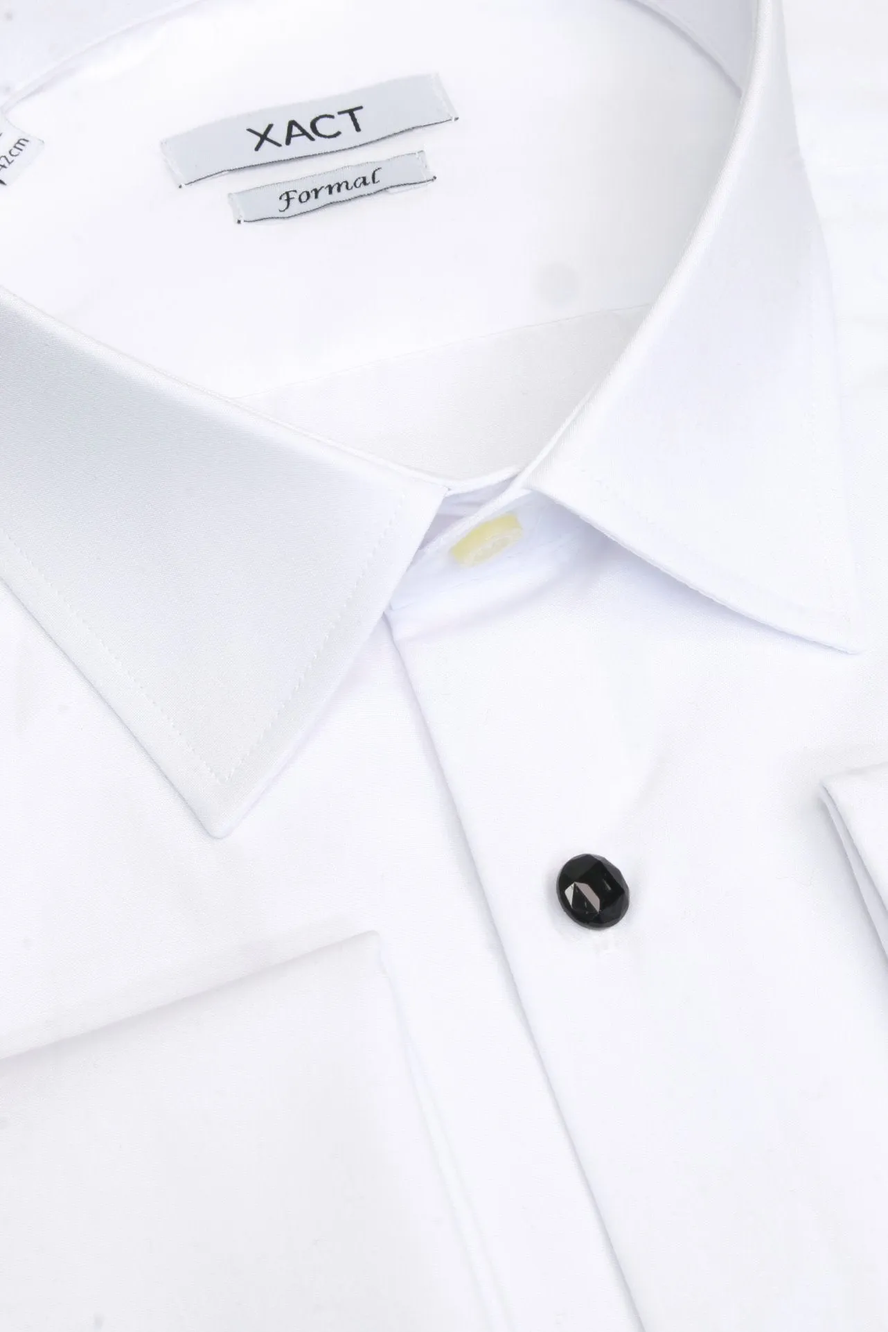 Xact Men's Formal Tuxedo/Dress Shirt with Double Cuff and Cuff Links