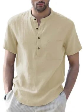 Buttoned Linen Shirt for Men