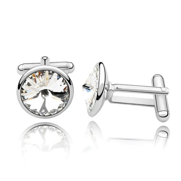 Austrian Element Sparkling Crystal Swank Cufflinks