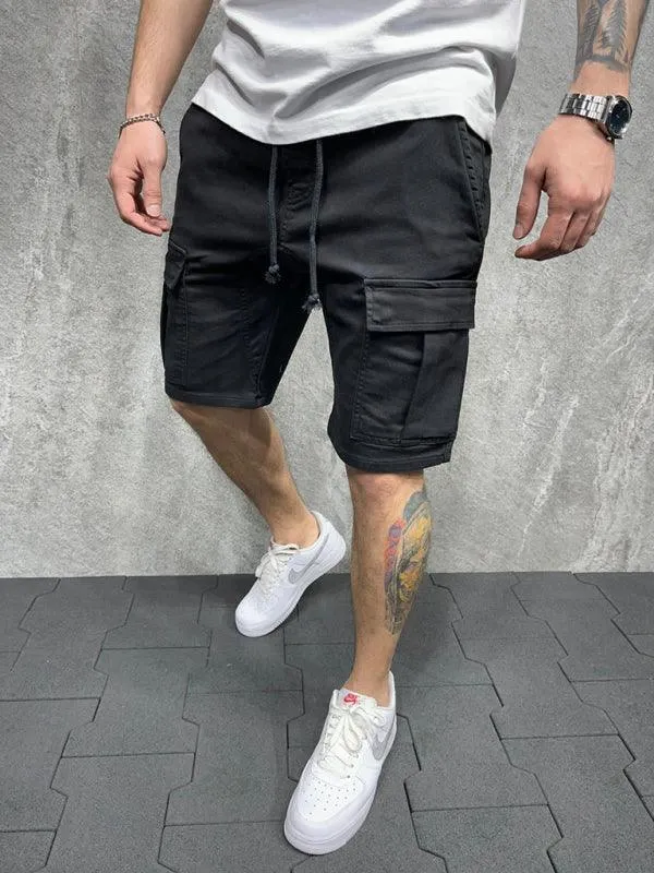 Drawstring Men Cargo Shorts