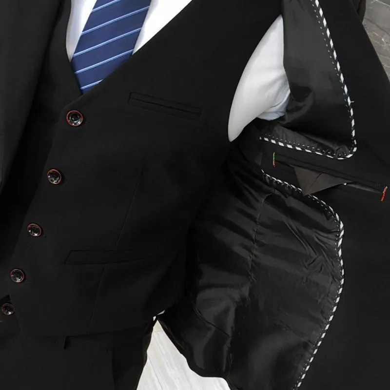 Men-in-Black Three Piece Slim Fit Suit