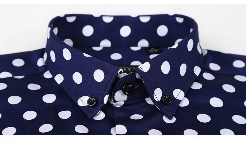 Polka Dot Dress Shirt For Men