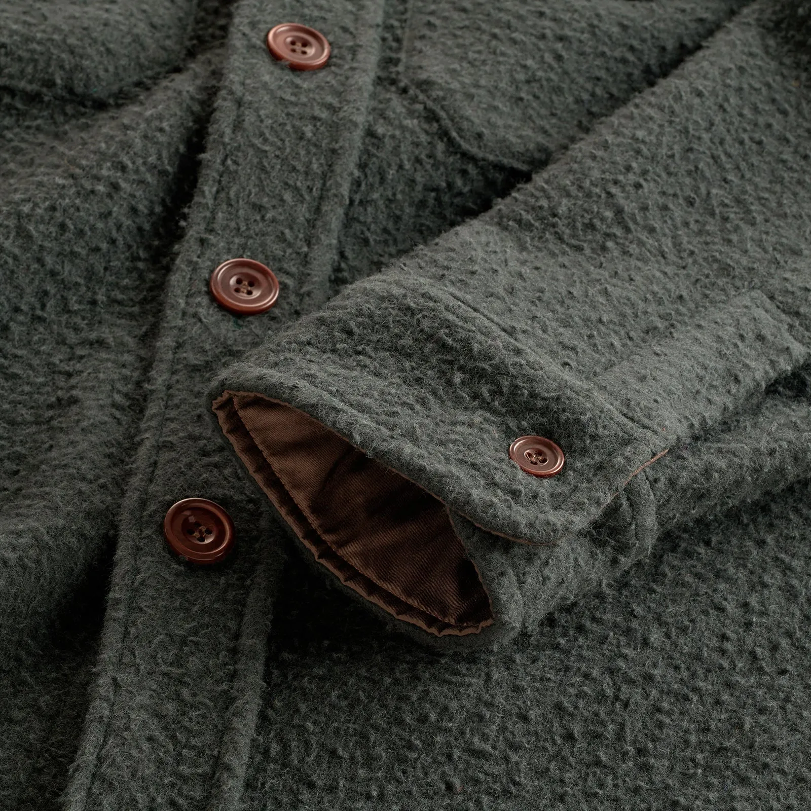 Olive Casentino Wool Overshirt