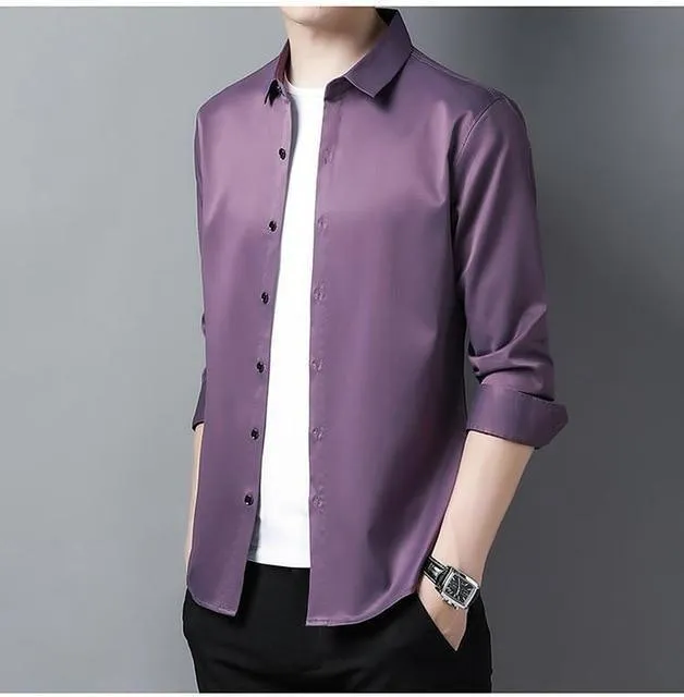 Gilan Plus Size Silk Shirts For Men