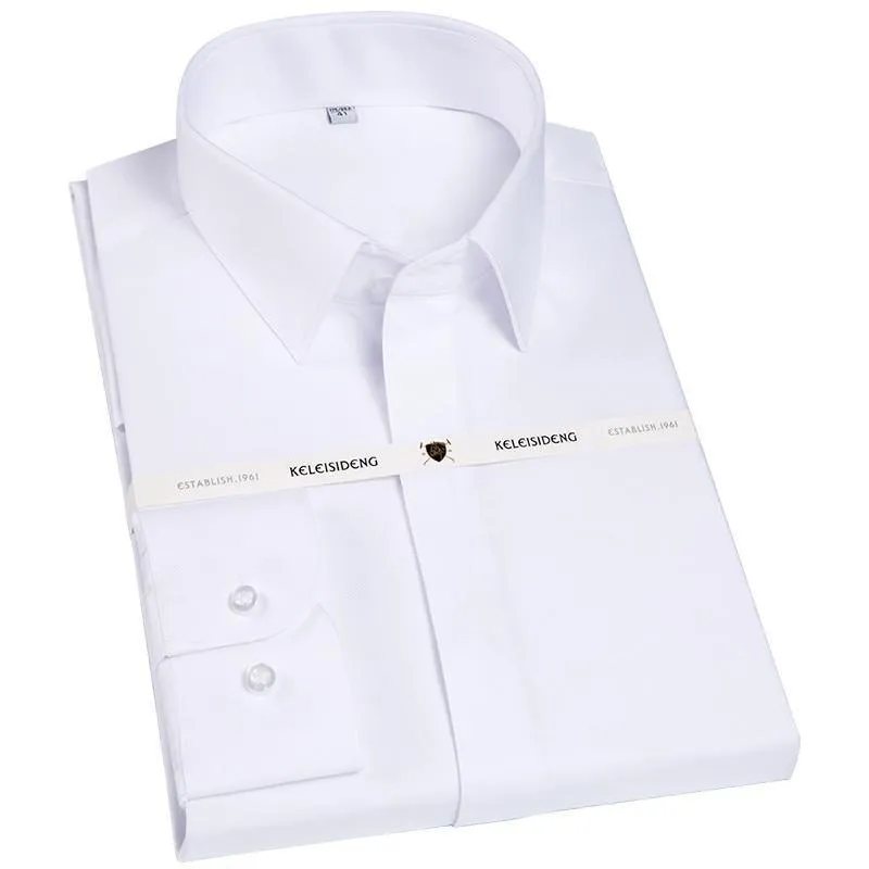 French Square Collar Men Dress Shirt