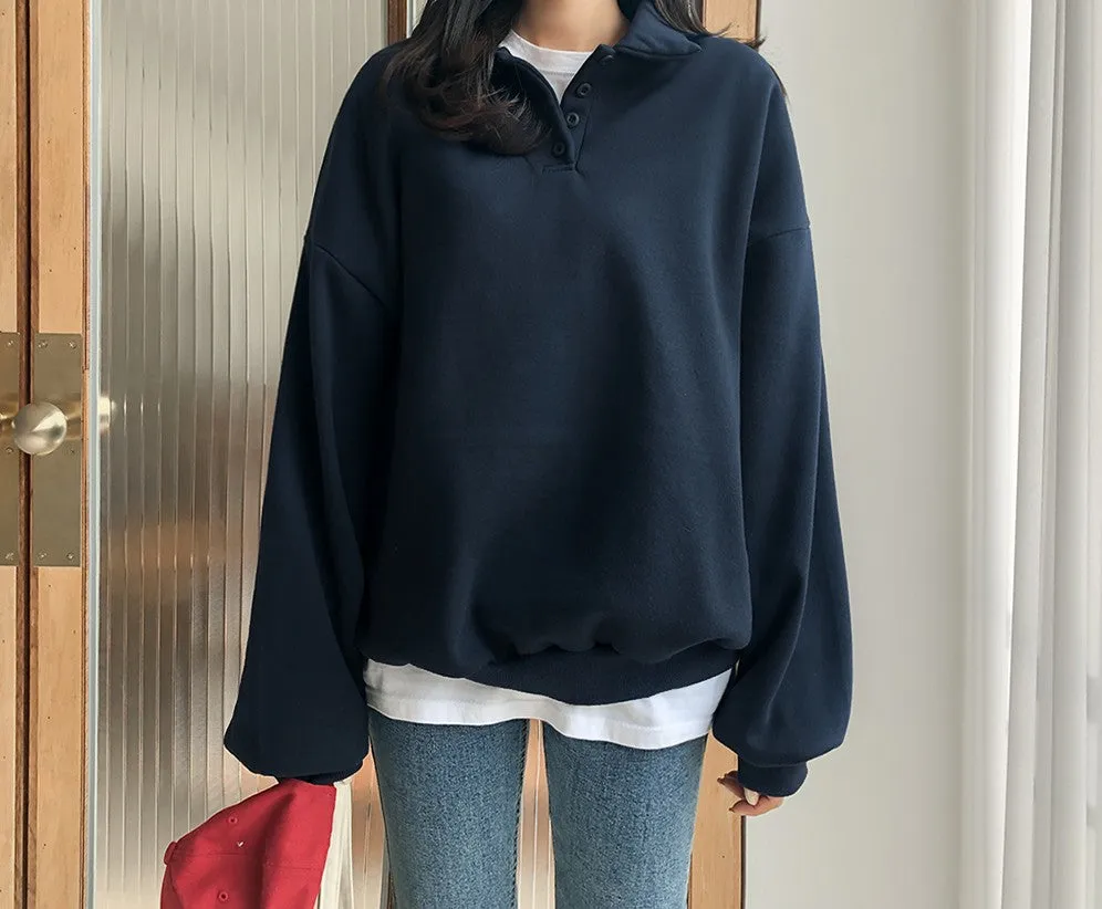 Casual Cozy Brushed Sweatshirts Long Sleeved Tops for Womens Warm Korean Kpop Style