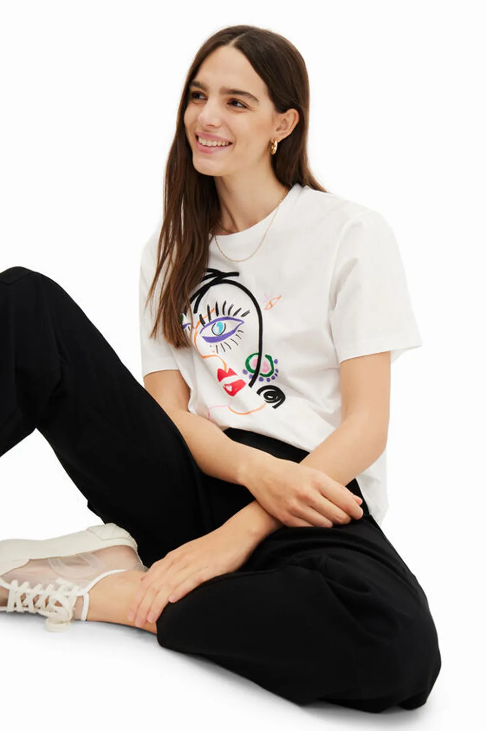 DESIGUAL FACE  SHORT SLEEVED T-SHIRT