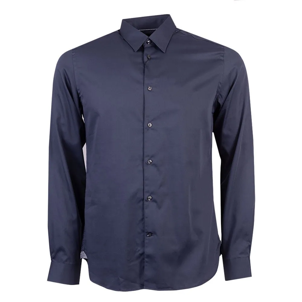 Ted Baker Navy Duddon Core Steel Slim Fit Shirt UK Size 15" Neck