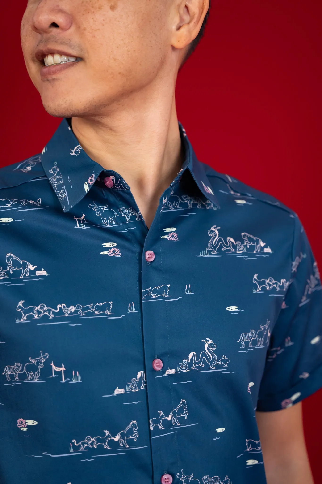 Men's Shirt - Blue Zodiac Race