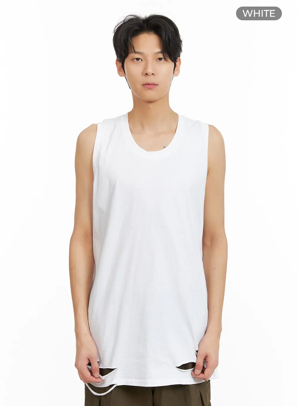 Men's Cut-Out Sleeveless Top IA402