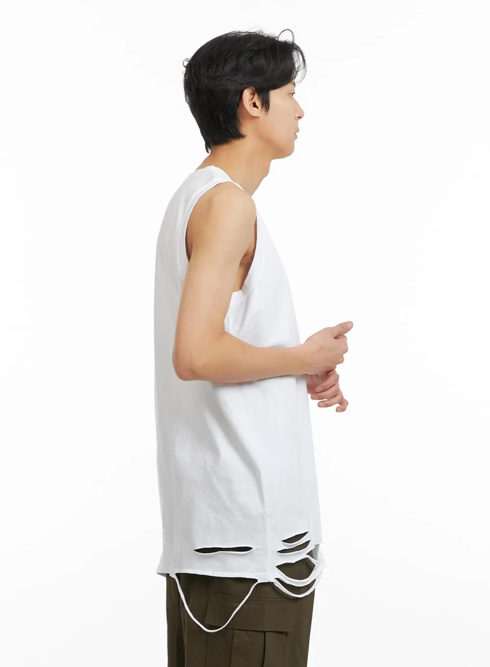 Men's Cut-Out Sleeveless Top IA402