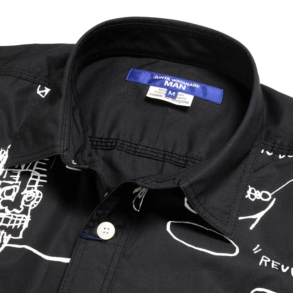 JUNYA WATANABE MAN - Short Sleeve Shirt - Jean-Michel Basquiat - WK-B030-051