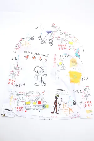 Junya Watanabe MAN x Jean-Michel Basquiat Wide Fit Cotton Shirt - White/Black/Yellow/Red