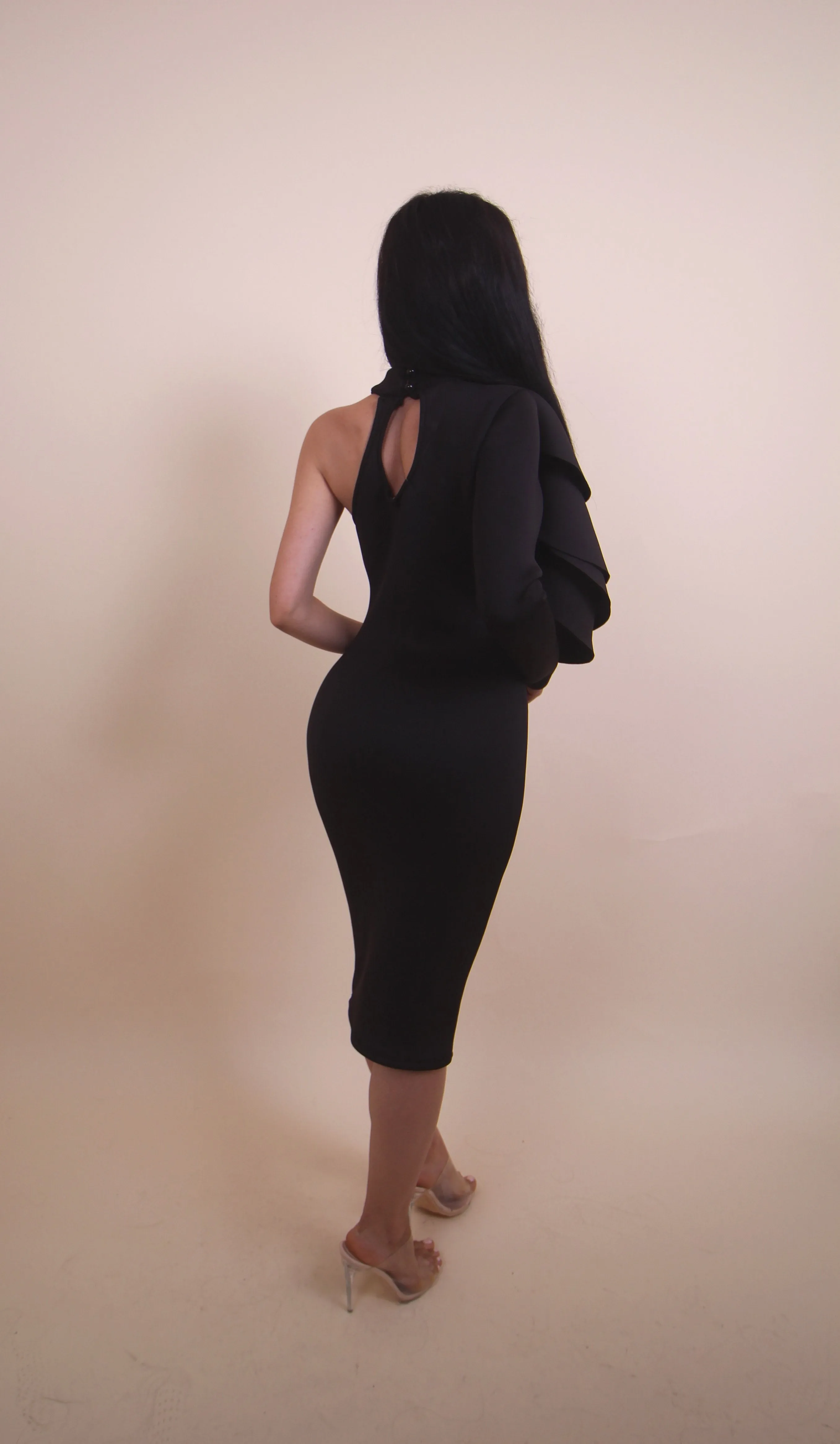 ‘PARDONNE MOI' One Sleeve Dress