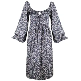 Marcela Dress / Black Cotton Floral