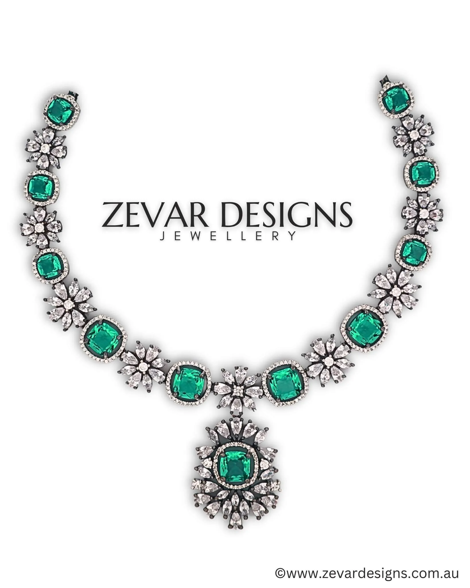 ‘SABYASACHI’ inspired Necklace set - Rama Green