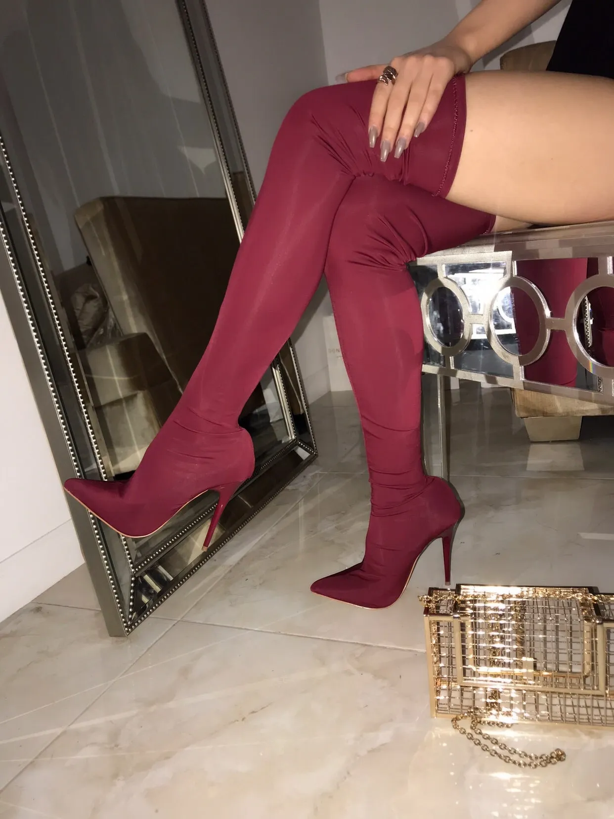 'ARIELLE' Thigh High Heel Boots