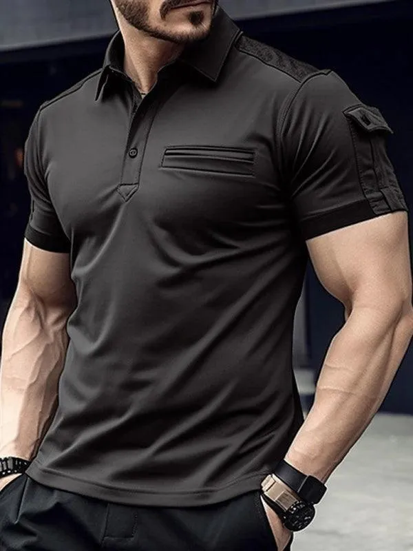 Chest Pocket Men Polo Shirt