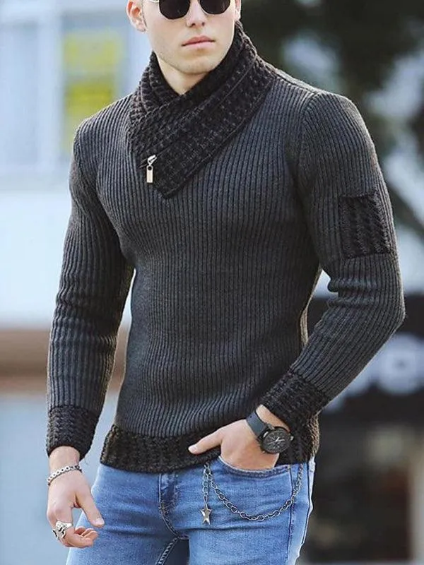 Plus Size Turtleneck Sweater Pullover Men