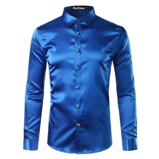 Beefheart Satin Silk Shirt For Men