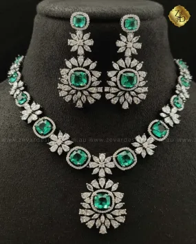 ‘SABYASACHI’ inspired Necklace set - Rama Green