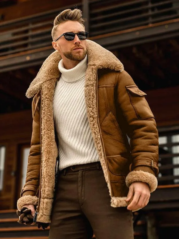 Thick Fur Men Winter Jacket