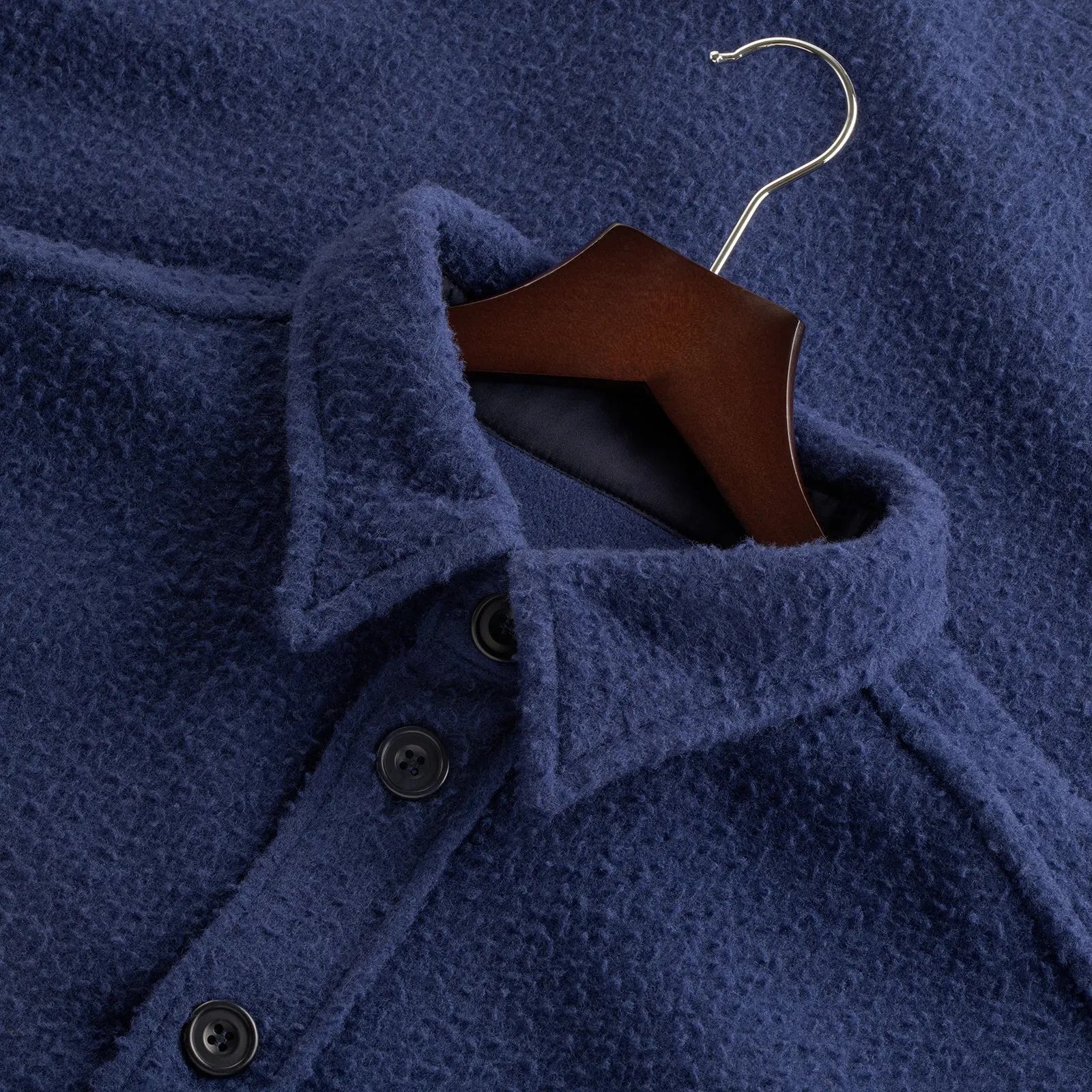 Florence Blue Casentino Wool Overshirt