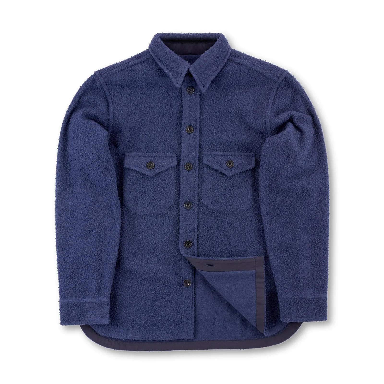 Florence Blue Casentino Wool Overshirt