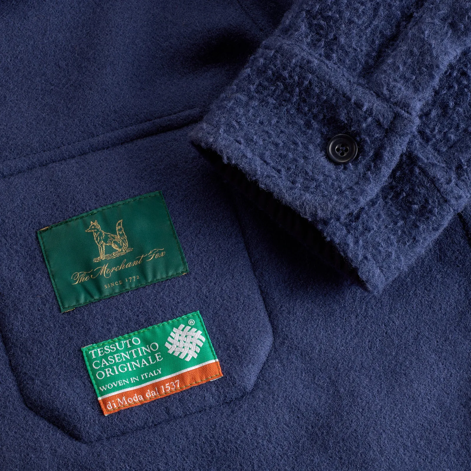 Florence Blue Casentino Wool Overshirt