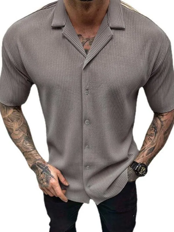 Short-Sleeved Casual Men Shirt