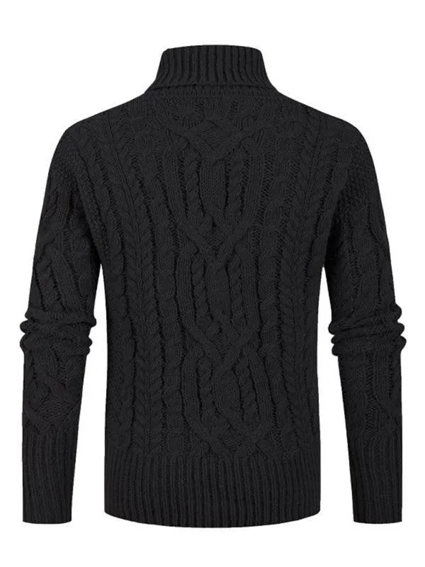 Twist V-Neck Men Pullover Sweater